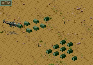 In-game screen of the game Desert Strike - Return to the Gulf on Sega Megadrive