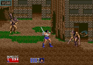 In-game screen of the game Golden Axe II on Sega Megadrive