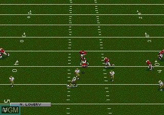 In-game screen of the game NFL Football '94 Starring Joe Montana on Sega Megadrive