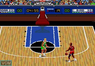 In-game screen of the game Jordan vs Bird - One on One on Sega Megadrive