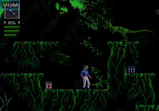 In-game screen of the game Jurassic Park on Sega Megadrive