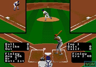 In-game screen of the game R.B.I. Baseball 3 on Sega Megadrive