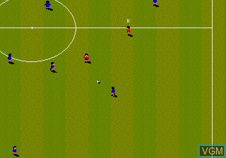 In-game screen of the game International Sensible Soccer - Limited Edition - World Champions on Sega Megadrive