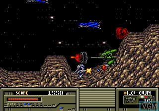 In-game screen of the game Target Earth on Sega Megadrive
