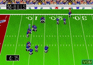 In-game screen of the game Tecmo Super Bowl III - Final Edition on Sega Megadrive