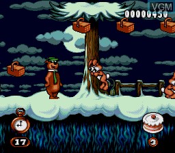 In-game screen of the game Yogi Bear's Cartoon Capers on Sega Megadrive