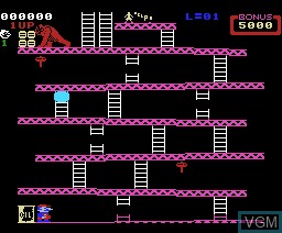 In-game screen of the game Donkey Kong on MSX
