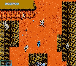 In-game screen of the game Commando on Nintendo NES