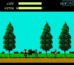 In-game screen of the game Jekyll Hakase no Houma ga Toki on Nintendo NES