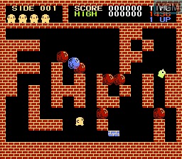 In-game screen of the game Flappy on Nintendo NES