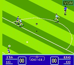 In-game screen of the game Goal! Two on Nintendo NES