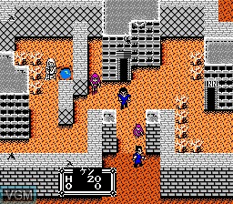 In-game screen of the game Hokuto no Ken 3 - Shinseiki Souzou Seiken Retsuden on Nintendo NES