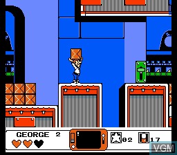 In-game screen of the game Jetsons, The - Cogswell's Caper! on Nintendo NES