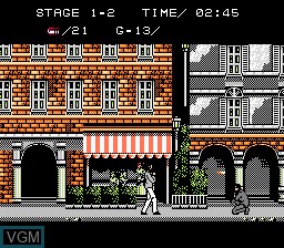 In-game screen of the game Mafat Conspiracy, The - Golgo 13 on Nintendo NES