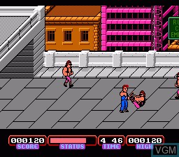 In-game screen of the game Target - Renegade on Nintendo NES
