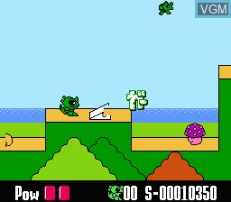 In-game screen of the game Wagyan Land on Nintendo NES