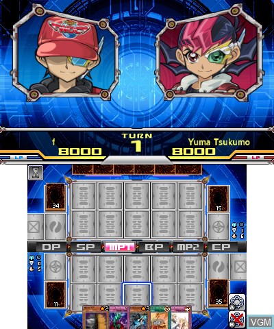 In-game screen of the game Yu-Gi-Oh! Zexal - World Duel Carnival on Nintendo 3DS