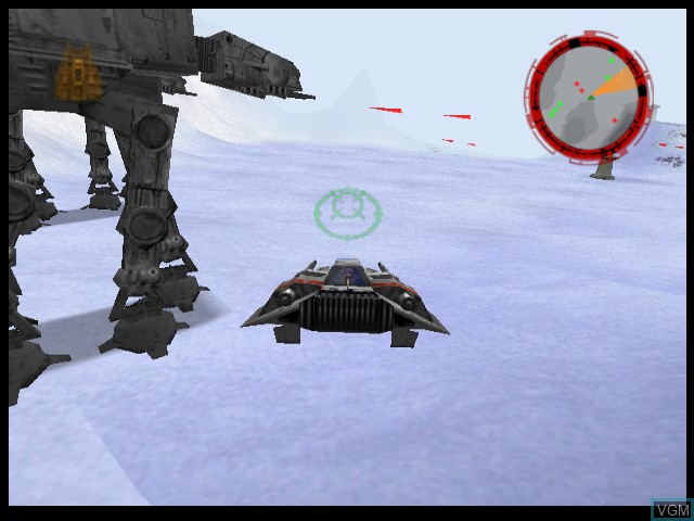 In-game screen of the game Star Wars - Rogue Squadron on Nintendo 64