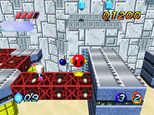 In-game screen of the game Bomberman Hero on Nintendo 64
