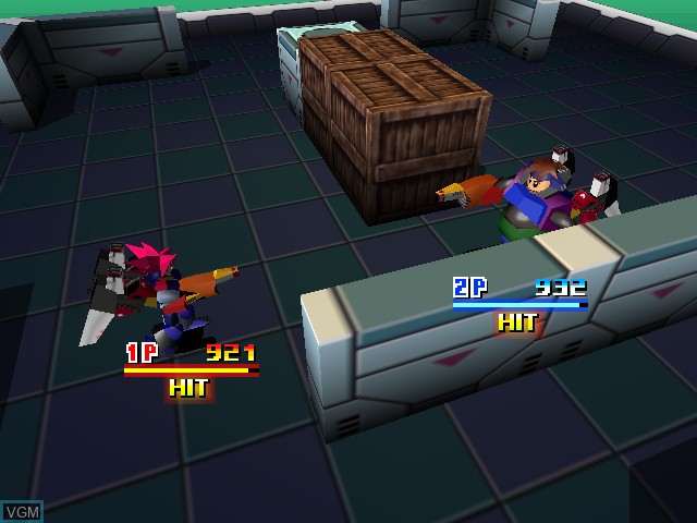 In-game screen of the game Custom Robo V2 on Nintendo 64