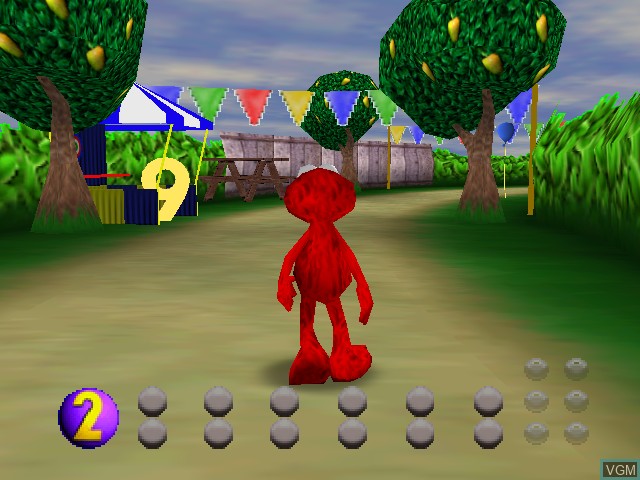 In-game screen of the game Sesame Street - Elmo's Number Journey on Nintendo 64