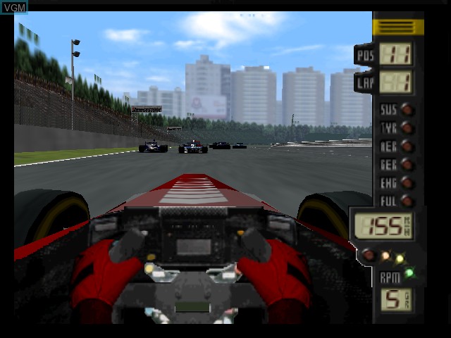 In-game screen of the game F-1 World Grand Prix on Nintendo 64