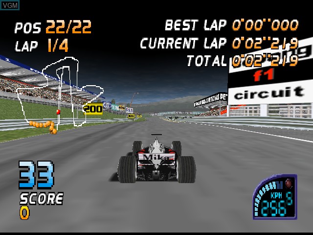 In-game screen of the game F1 Racing Championship on Nintendo 64