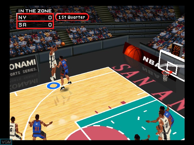 In-game screen of the game NBA In The Zone 2000 on Nintendo 64