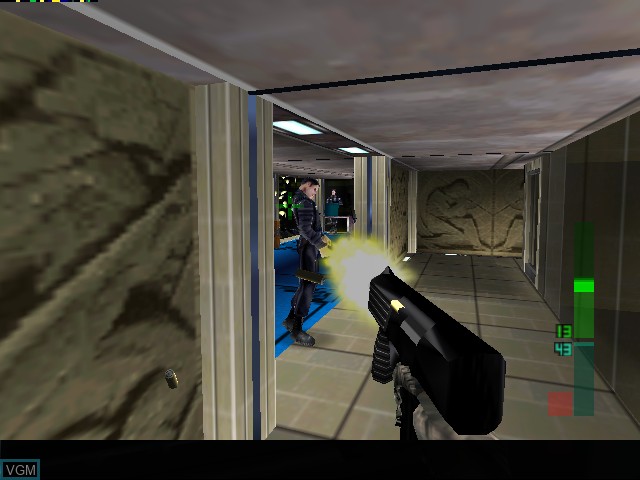 In-game screen of the game Perfect Dark on Nintendo 64