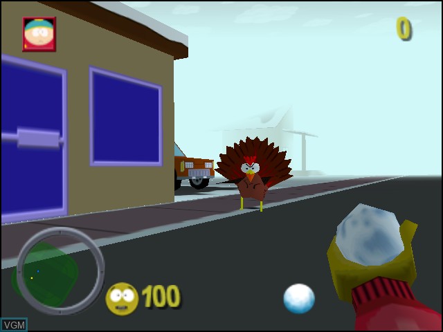 In-game screen of the game South Park on Nintendo 64