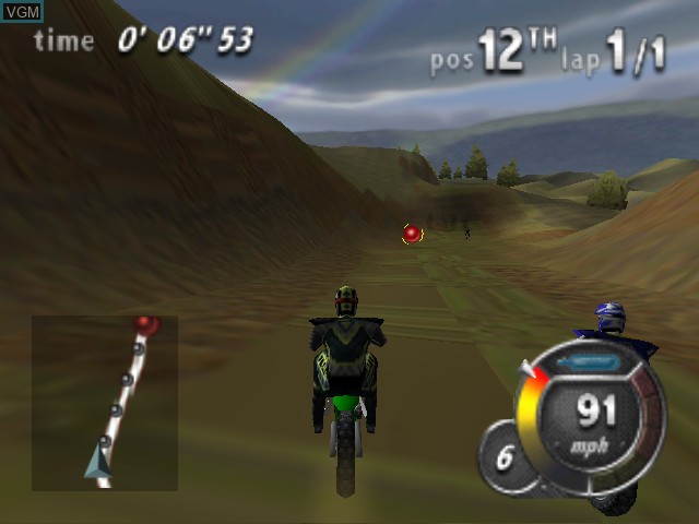 In-game screen of the game Top Gear Hyper Bike on Nintendo 64