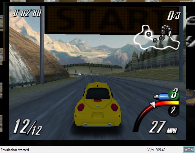In-game screen of the game Top Gear Overdrive on Nintendo 64