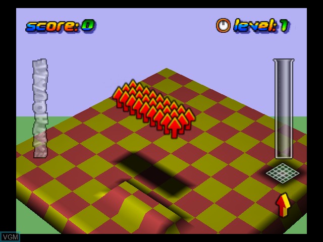 In-game screen of the game Wetrix on Nintendo 64