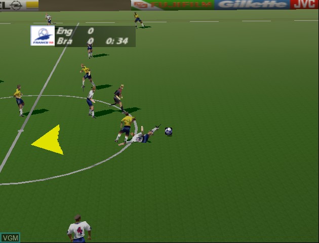 In-game screen of the game Copa do Mundo 98 on Nintendo 64