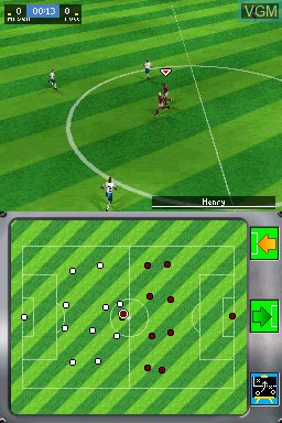 In-game screen of the game FIFA 06 on Nintendo DS