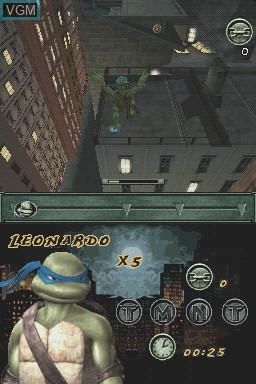 In-game screen of the game TMNT - Teenage Mutant Ninja Turtles on Nintendo DS