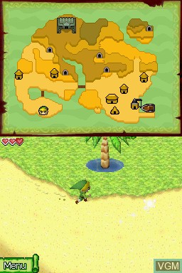 In-game screen of the game Zelda no Densetsu - Mugen no Sunadokei on Nintendo DS