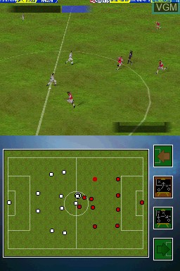 In-game screen of the game FIFA 08 on Nintendo DS