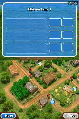 In-game screen of the game Farm Frenzy - Animal Country on Nintendo DS