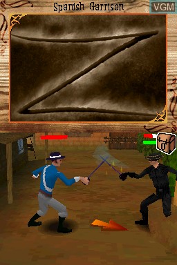 In-game screen of the game Zorro - Alla Ricerca Della Giustizia on Nintendo DS
