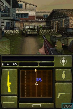 In-game screen of the game Call of Duty - Black Ops on Nintendo DS
