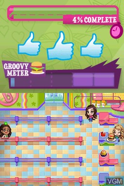 In-game screen of the game iCarly - Groovy Foodie! on Nintendo DS