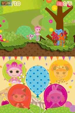 In-game screen of the game Lalaloopsy - Carnival of Friends on Nintendo DS