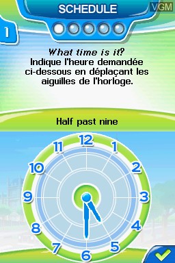 In-game screen of the game Adi l'Entraîneur - Objectif Anglais on Nintendo DS