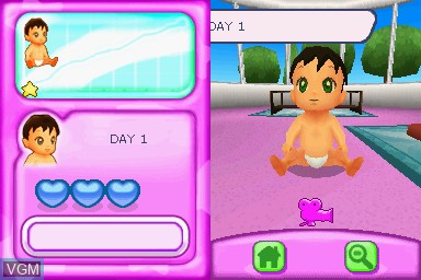 In-game screen of the game Baby Fashion star on Nintendo DS