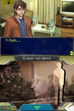 In-game screen of the game Jake Hunter - Memories of the Past on Nintendo DS