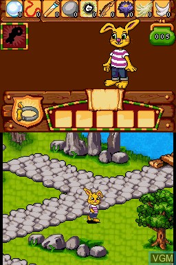 In-game screen of the game Josefiina Alkupolku - Seikkailumaa - Unelmien peili on Nintendo DS