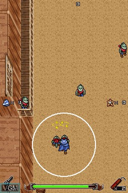 In-game screen of the game Wild West, The on Nintendo DS