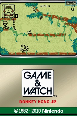 In-game screen of the game Game & Watch - Donkey Kong Jr. on Nintendo DSi