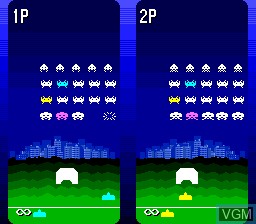 In-game screen of the game Space Invaders - The Original Game on NEC PC Engine CD